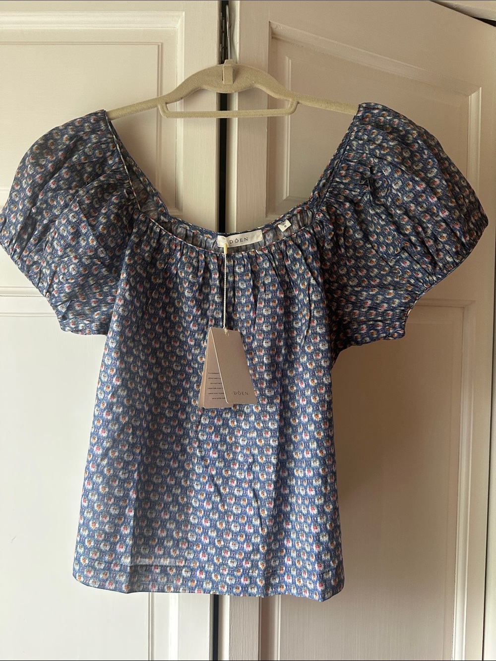 NWT Doen Tonya Top in Dahlia Ikat Print